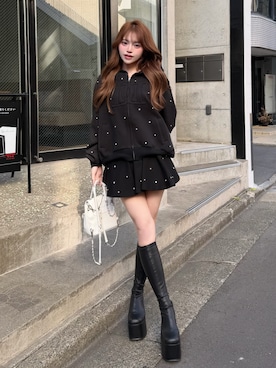 「Darich（ダーリッチ）のアイテム」を使った、Darichさん（レディース・158cm）の冬コーディネート