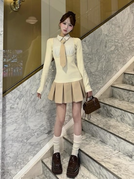 「Darich（ダーリッチ）のアイテム」を使った、Darichさん（レディース・158cm）の冬コーディネート