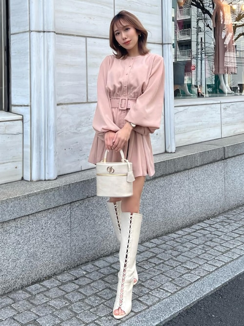 NEW ARRIVAL🫧 ⁡ #ボリュームフレアミニワンピース color :lightgray