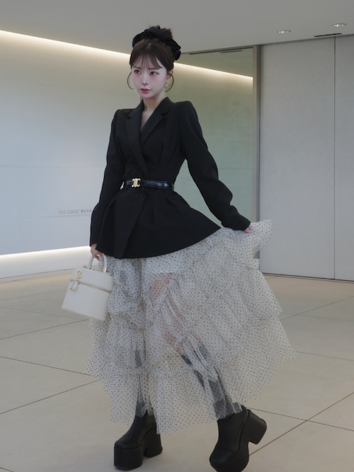 ボリュームアシメチュールロングスカート（スカート）｜Darich