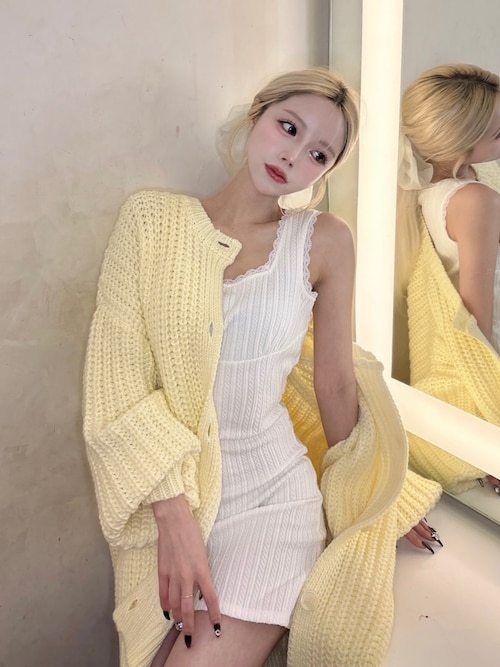 ケーブルニットソーセットミニワンピース（ワンピース）｜Darich