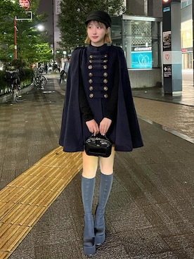 「Darich（ダーリッチ）のアイテム（その他アウター）」を使った、Darichさん（レディース・155cm）の秋コーディネート