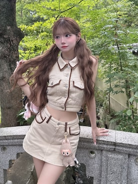 「アイテム（その他トップス）」を使った、Darichさん（レディース・158cm）の夏コーディネート