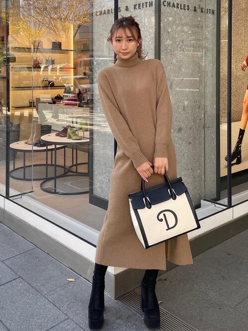 セール】ルーズスリットロングニットワンピース（ワンピース）｜Darich