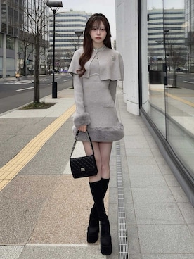 「オトナカジュアル」｜「アイテム（ワンピース/ドレス）」を使った、Darichさん（レディース・161cm）の秋コーディネート