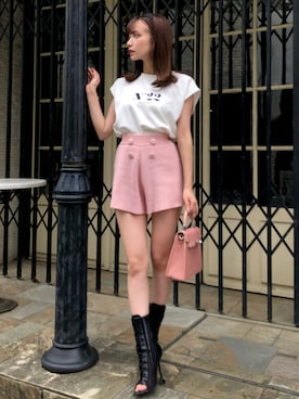 「アイテム（ハンドバッグ）」を使った、Darichさん（レディース）の夏コーディネート