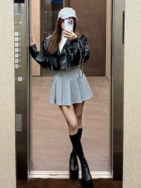 「Darich（ダーリッチ）のアイテム」を使った、Darichさん（レディース・156cm）の冬コーディネート