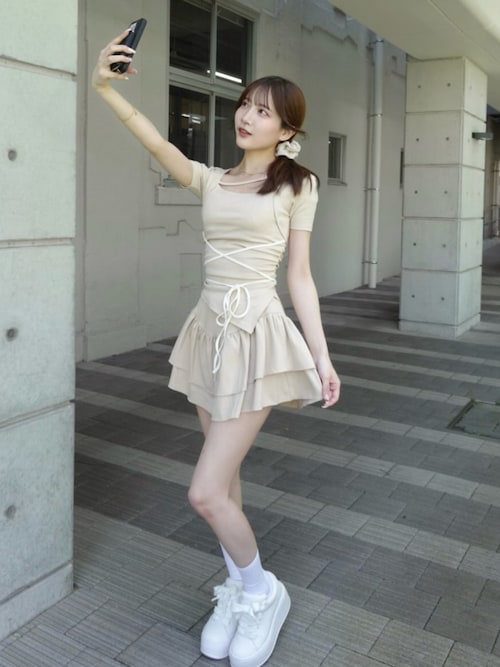 Darich（ダーリッチ） セットアップ ビジューカットフリルミニ