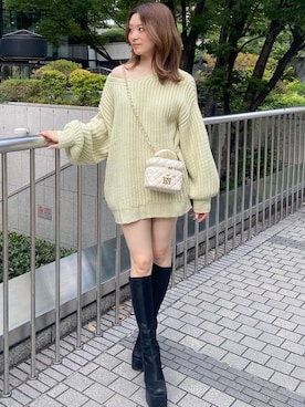 「アイテム（ブーツ）」を使った、Darichさん（レディース）の秋コーディネート