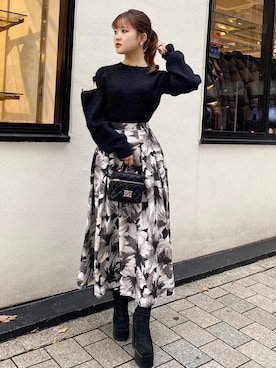 「アイテム（スカート、その他）」を使った、Darichさん（レディース・152cm）の冬コーディネート