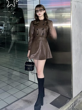 「Darich（ダーリッチ）のアイテム（ジャケット/アウター）」を使った、Darichさん（レディース・160cm）の秋コーディネート