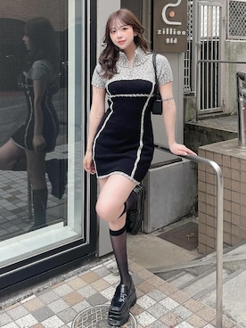 「アイテム（ローファー）」を使った、Darichさん（レディース・158cm）の春コーディネート