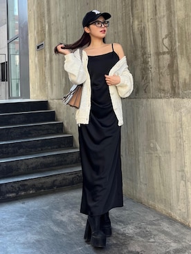 「155㎝コーデ」｜「アイテム（ワンピース）」を使った、Darichさん（レディース・155cm）の春コーディネート