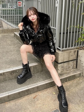 「甘辛mix」｜「アイテム（その他アウター）」を使った、Darichさん（レディース・166cm）の秋コーディネート