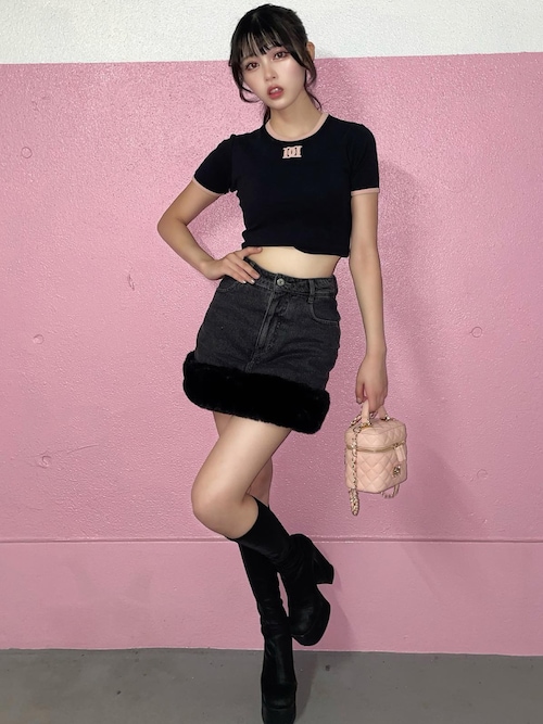 Darich ブラック 半袖 DDサガラショートトップス（Tシャツ/カットソー）｜Darich（ダーリッチ