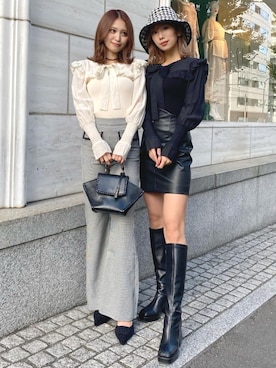 「アイテム（パンプス）」を使った、Darichさん（レディース）の冬コーディネート