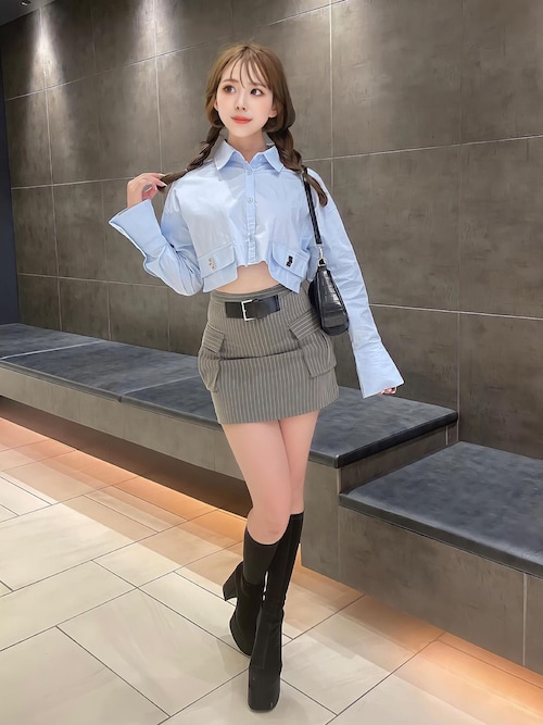 セール】ポケットデザインクロップドシャツ（シャツ/ブラウス