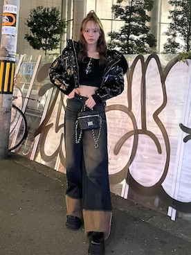 「Darich（ダーリッチ）のアイテム（その他アウター）」を使った、Darichさん（レディース・161cm）の秋コーディネート