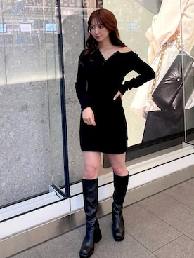 「アイテム（ワンピース）」を使った、Darichさん（レディース）の秋コーディネート