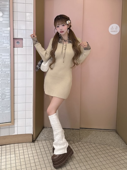 ルーズリブニットレッグウォーマー（レッグウォーマー）｜Darich