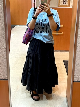 「カラーTシャツ」｜y。さん（レディース・164cm）の夏コーディネート