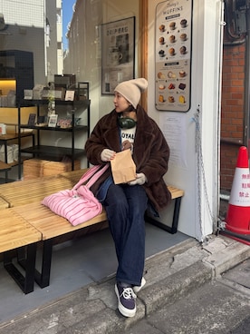 「anuke（アンヌーク）のアイテム」を使った、sayaさん（レディース・162cm）の冬コーディネート