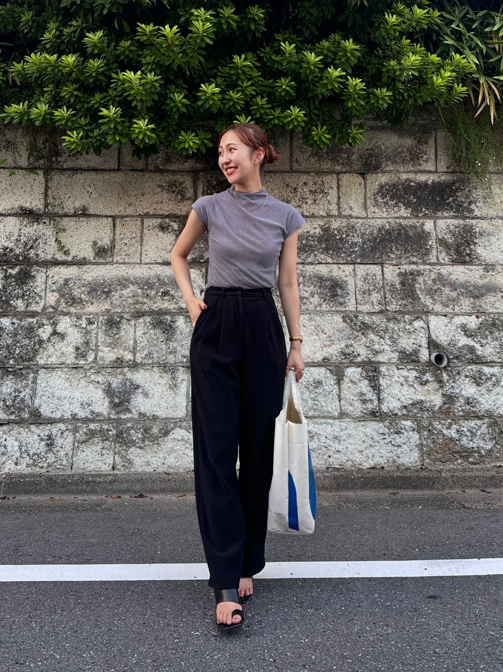 スーツ・フォーマル・ドレス CLANE RIB STRIPE TUCK PANTS RIB STRIPE TUCK PANTS(0 NAVY): CLANE: WOMENS｜ STUDIOUS