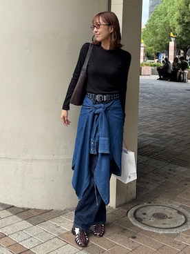 「Steven Alan（スティーブンアラン）のアイテム」を使った、sayaさん（レディース・162cm）の秋コーディネート