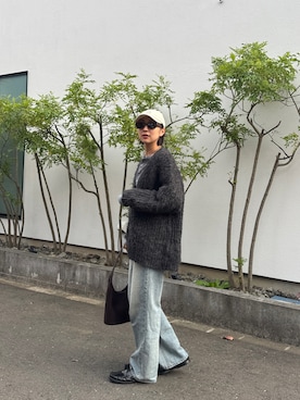 「アイテム（モカシン/デッキシューズ）」を使った、sayaさん（レディース・162cm）の秋コーディネート