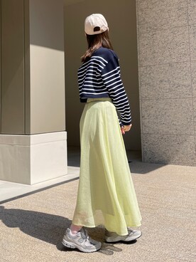 「NEW BALANCE（ニューバランス）のML2002R（スニーカー）」を使った、sayaさん（レディース・161cm）の春コーディネート