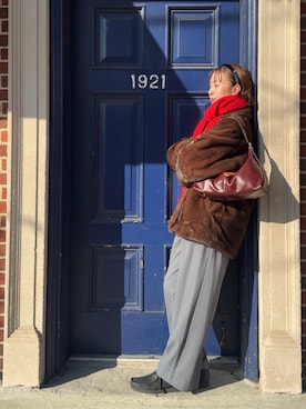 「アイテム（テーラードジャケット）」を使った、sayaさん（レディース・162cm）の冬コーディネート