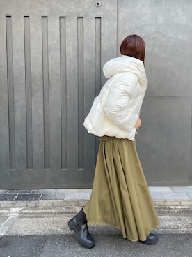 「WEARyouthコーデ」｜「アイテム（ダウンジャケット/コート）」を使った、sayaさん（レディース・161cm）の秋コーディネート
