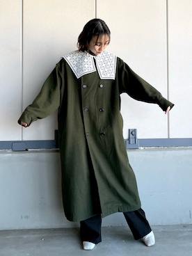 「スクエアトゥ」｜「アイテム（チェスターコート）」を使った、sayaさん（レディース・161cm）の冬コーディネート