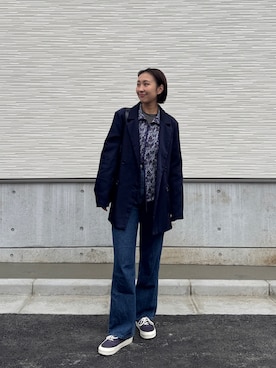 「アイテム（ジャージ）」を使った、sayaさん（レディース・162cm）の秋コーディネート