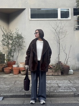 「anuke（アンヌーク）のアイテム」を使った、sayaさん（レディース・162cm）の冬コーディネート