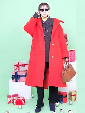 「服とコスメでなりたい自分に」｜sayaさん（レディース・161cm）の冬コーディネート