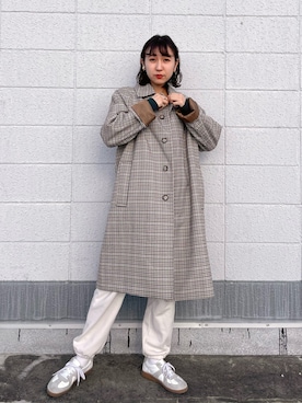 「ジャーマントレーナー」｜「アイテム（スウェットパンツ）」を使った、sayaさん（レディース・161cm）の春コーディネート