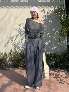 「OSOI（オソイ）のアイテム」を使った、sayaさん（レディース・162cm）の春コーディネート