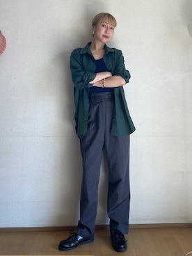 「NATURAL BEAUTY BASIC（ナチュラルビューティーベーシック）のアイテム（その他パンツ）」を使った、sayaさん（レディース・161cm）の秋コーディネート