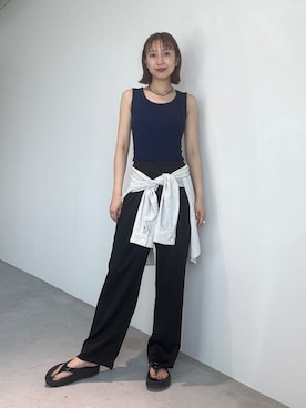 6(ROKU)＞サテンパンツを使った人気ファッションコーディネート - WEAR
