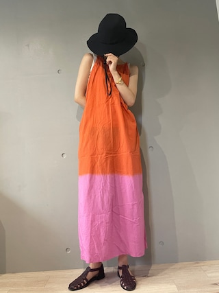 6（ロク）の「＜6(ROKU)＞COTTON DOBBY DYE DRESS/ワンピース