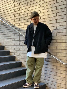 「CIAOPANIC（チャオパニック）のアイテム（カーゴパンツ、その他）」を使った、yopiさん（メンズ・171cm）の秋コーディネート
