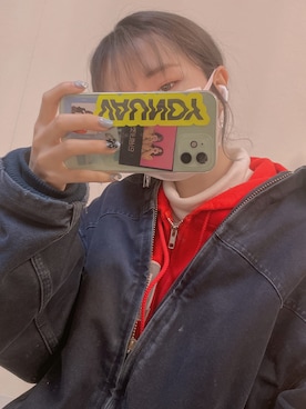 「Carhartt（カーハート）のアイテム（ブルゾン）」を使った、花子さん（レディース・146cm）の冬コーディネート