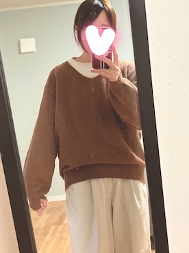「merry jenny（メリージェニー）のアイテム（スウェット）」を使った、hati1005さん（レディース・148cm）の冬コーディネート