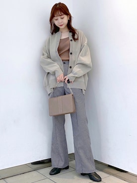 「PAGEBOY（ページボーイ）のチェーンスタッズショルダー（ショルダーバッグ）」を使った、はるひまるさん（レディース・158cm）の秋コーディネート