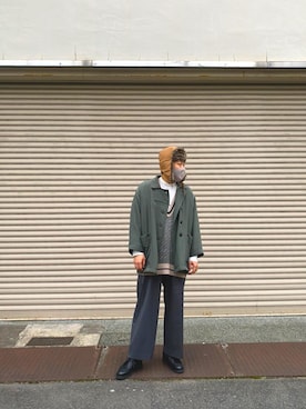 「STUDIOUS（ステュディオス）のアイテム（シューズ）」を使った、りゅうさん（メンズ・173cm）の春コーディネート