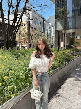 「GYDA（ジェイダ）のアイテム（パンツ）」を使った、mikuさん（レディース・160cm）の春コーディネート