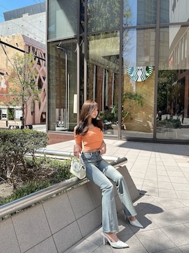 「GYDA（ジェイダ）のアイテム」を使った、mikuさん（レディース・160cm）の春コーディネート