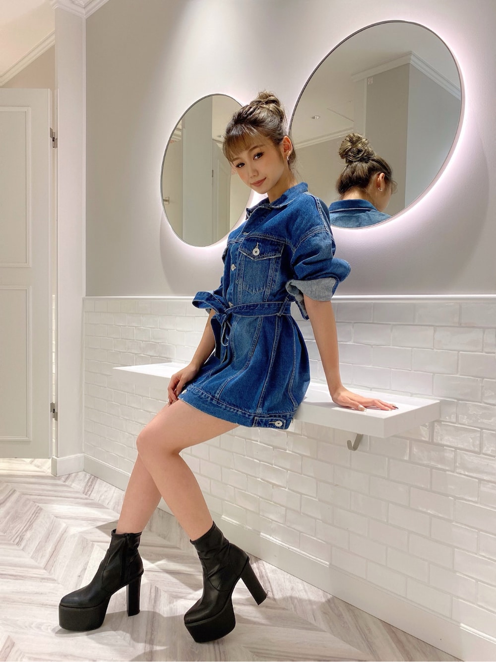 トップス GYDA GYDA tシャツ GGフードショルダーオープンデザインショート