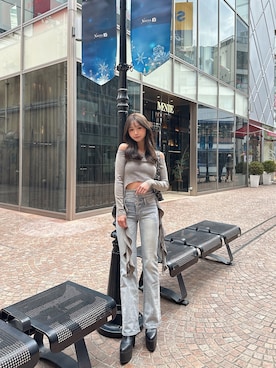 「GYDA（ジェイダ）のアイテム」を使った、mikuさん（レディース・160cm）の冬コーディネート